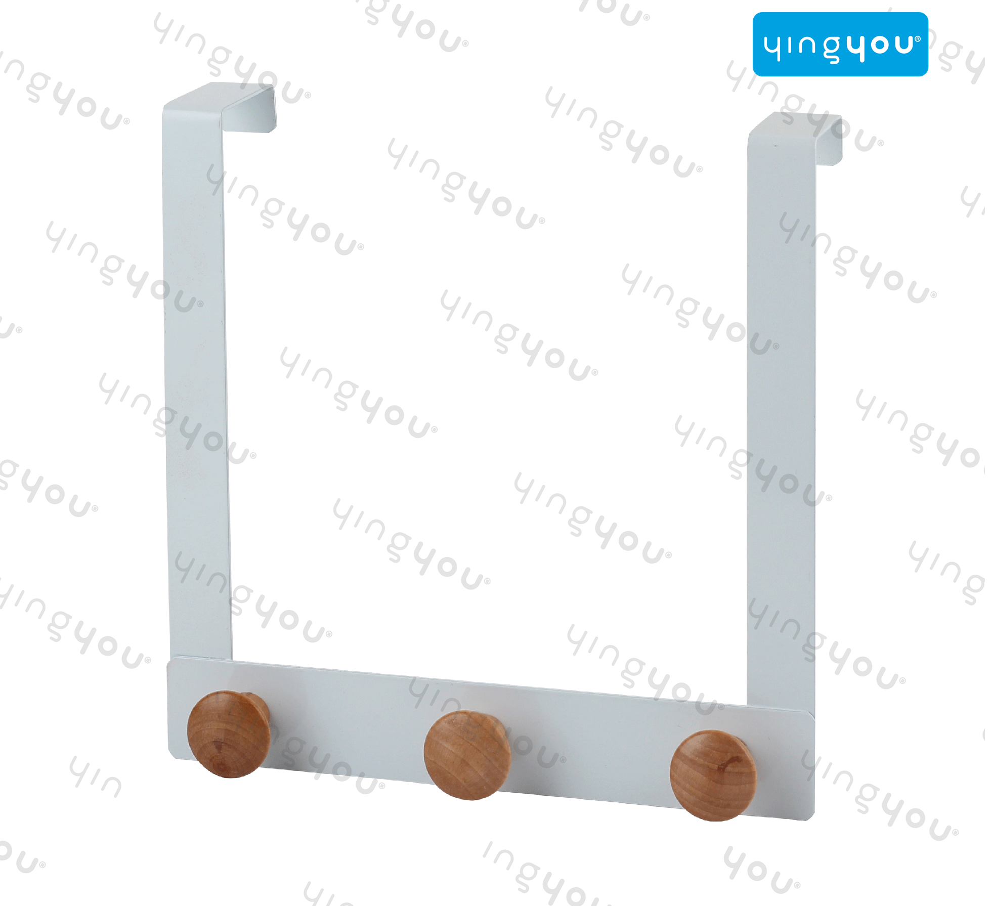 OVER THE DOOR COAT RACK WITH 3 HOOKS